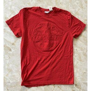Game of Thrones Targaryen Adult XL Size Red Embossed T-Shirt